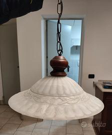 Lampadario sospensione classico vetro e27