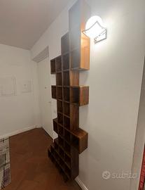 Libreria, porta CD in noce