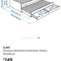 struttura letto più due materassi 
