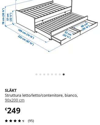struttura letto più due materassi 