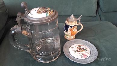 Vecchio Boccale Tazza Caraffa Birra Vintage 