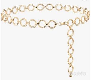 Cintura Gioiello Donna Catena in Metallo Moda