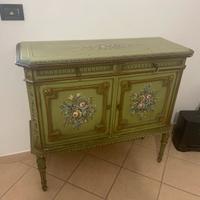 Mobile-consolle d’epoca dipinta a mano