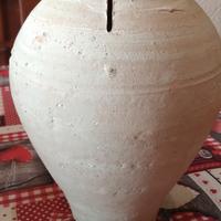 Salvadanaio in terracotta alto cm25