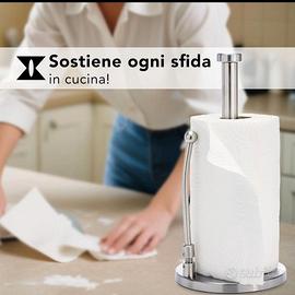 Portarotolo cucina scottex acciaio inox