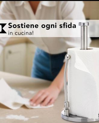 Portarotolo cucina scottex acciaio inox