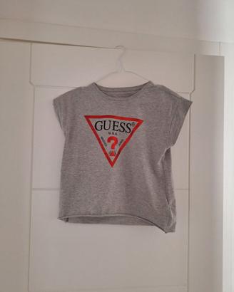 T-shirt Guess grigia da donna