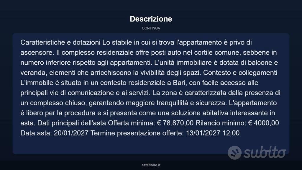 Appartamento – Bari, Libertà, Municipio 1 - Vista 5