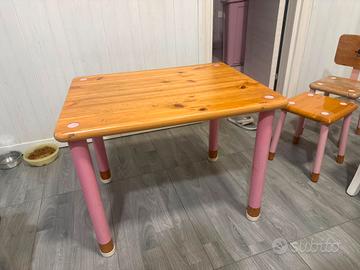 tavolino bambini con 2 sedie