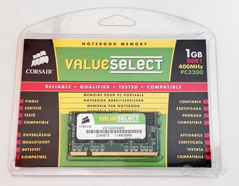 RAM MEMORY CORSAIR DDR1 1GB 400MHz PC3200