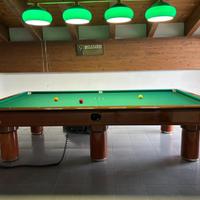 Biliardo longoni riscaldato + stecchiera + lampade