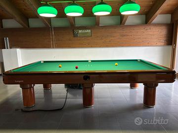 Biliardo longoni riscaldato + stecchiera + lampade
