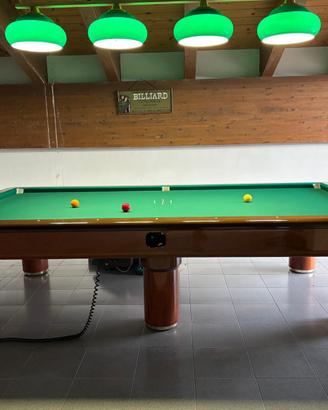 Biliardo longoni riscaldato + stecchiera + lampade