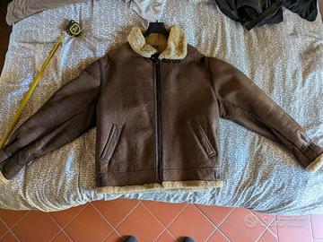 giacca pelle montone vera vintage