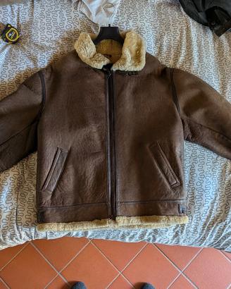 giacca pelle montone vera vintage