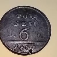 Moneta 6 Tornesi del 801