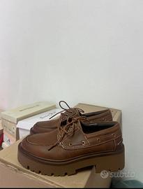 Allacciata donna gomma alta cuoio tg 39