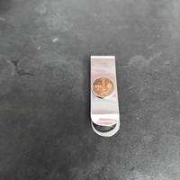 fermasoldi in argento 925 con moneta 
