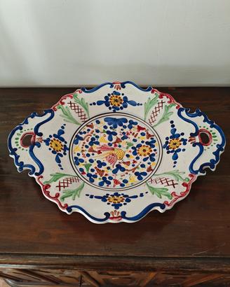Piatto da portata in maiolica 