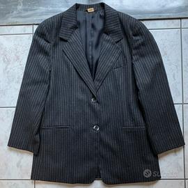 Blazer gessato, donna, 100 %, lana, Made in Italy