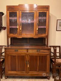 Antica Credenza vetrina intarsiata
