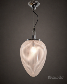 Lampadario Design Vetro Rigato Vintage