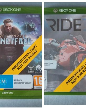 lotto 2 giochi ride e Planetfall promotional copy 