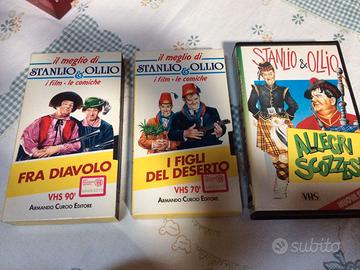 Videocassette VHS Film Stanlio e Ollio