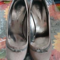 scarpe con zeppa marrone n 38