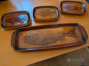 Servizio da pesce in ceramica – S. Clément France