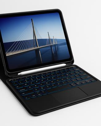 Tastiera Bluetooth con touchpad+custodia per iPad