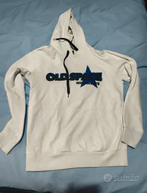 Felpa con cappuccio streetwear bianca Tg. S