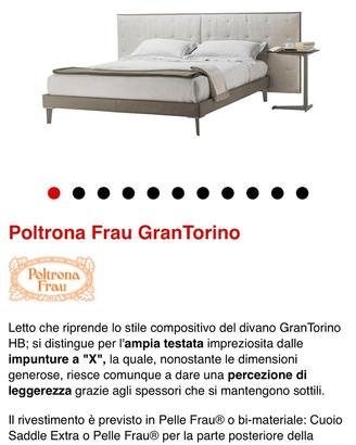 Letto in pelle Frau