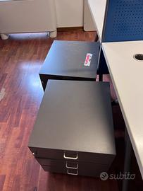 4 cassettiere ufficio in metallo