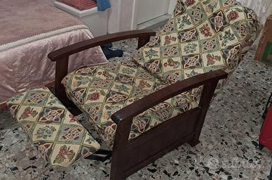 poltrona in pino russo reclinabile.