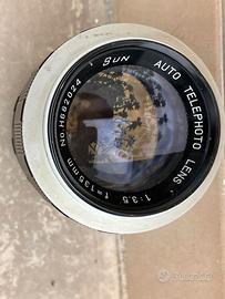 Obiettivo vintage Sun 135mm attacco a vite