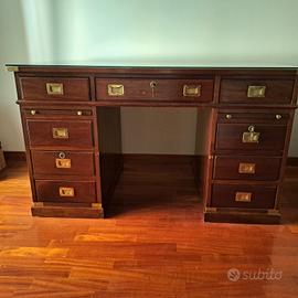Scrivania in mogano stile marina + sedia 