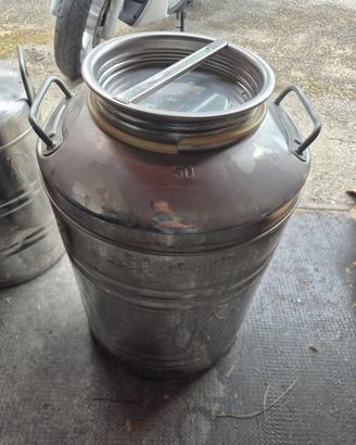 bidone fusto acciaio inox 50 l