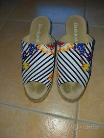 Scarpe con zeppa in corda Desigual