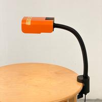 Lampada morsetto Targetti arancione vintage