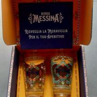 Coppia Bicchieri Messina Vetro Dipinti a Mano 0.2L