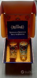 Coppia Bicchieri Messina Vetro Dipinti a Mano 0.2L