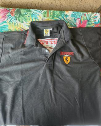 Polo Vintage Ferrari Nera Originale - Taglia XL