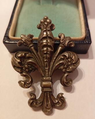 Spilla d'epoca fleur de lis rinascimento italiano