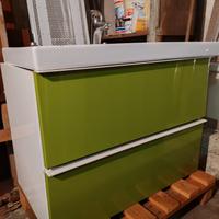 lavandino 80 cm con 2 cassetti 