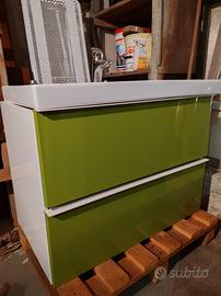 lavandino 80 cm con 2 cassetti 
