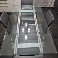 TAVOLO PRANZO IN VETRO