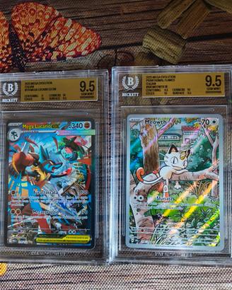 mega Lucario ex#179/ meowth#106 ita  bgs9.5