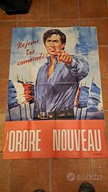 Raro poster politico francese" Ordre Nouveau"