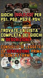Giochi (SOLO CD) Per PS1, PS2, PS3 e PS4